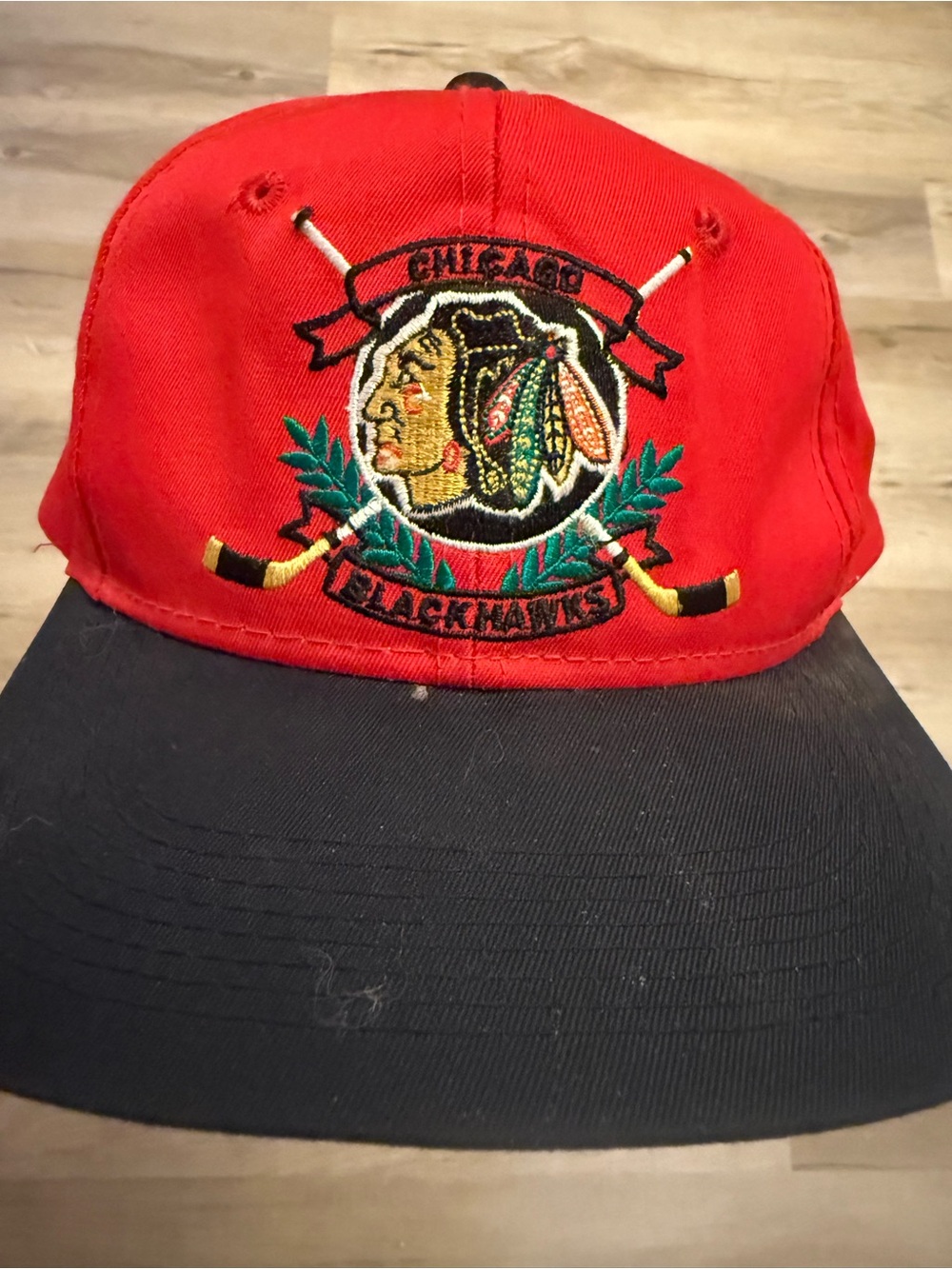 Vintage 90s Chicago Blackhawks Snap Back Hat